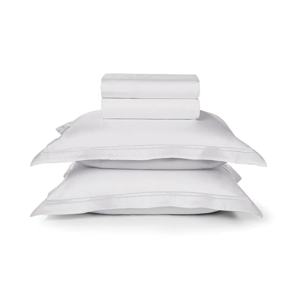 Jogo de Cama King Trussardi 300 Fios Cetim 100% Algodão Egípcio Galieno Branco