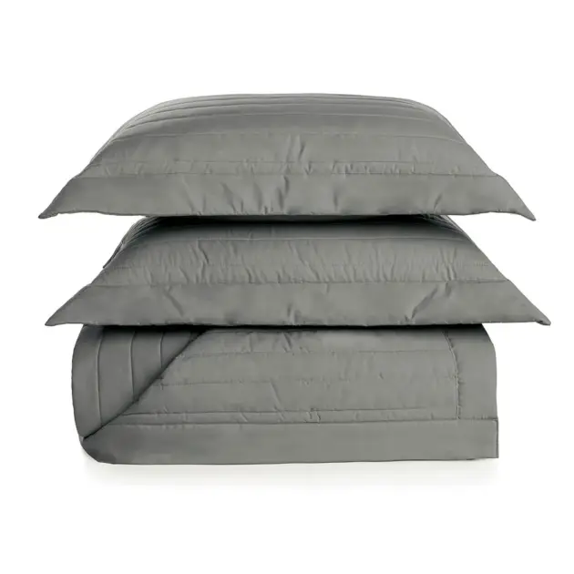 Colcha com Porta Travesseiros Queen 100% Algodão Monteleone Metallo