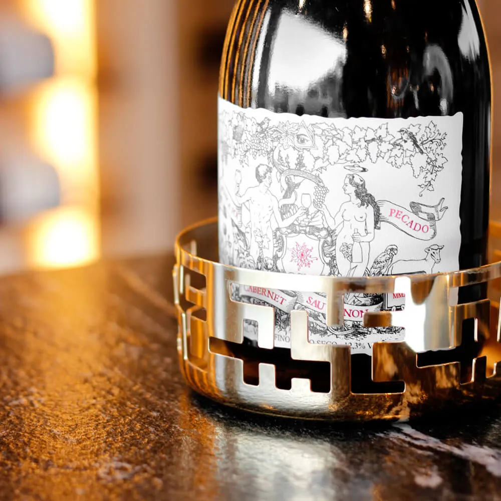 Suporte para vinho Labirinto em Inox - Imagem 2