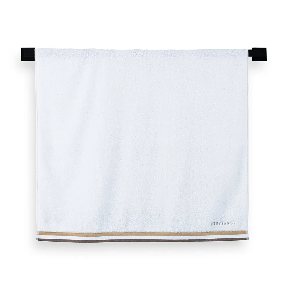 Toalha Banhão Trussardi Montello Branco/Bege - Imagem 2